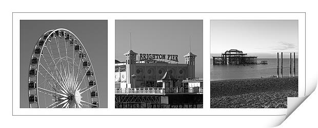 Brighton Old and New Print by Malcolm McHugh