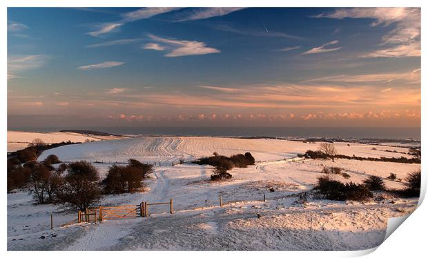 Snow to the Sea Print by Malcolm McHugh