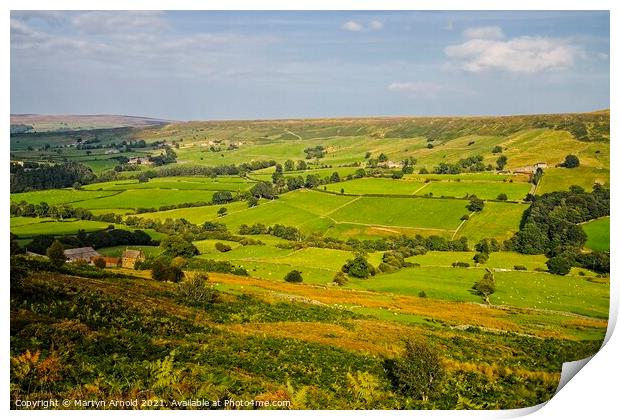 Danby Dale from Castleton Rigg - North York Moors Landscape Print by Martyn Arnold