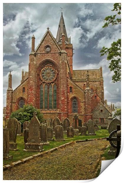 St. Magnus Cathedral, Kirkwall, Orkney Islands Print by Martyn Arnold