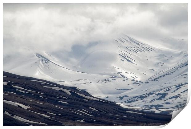 Arctic Mountain Landscape Spitsbergen Svalbard Print by Martyn Arnold