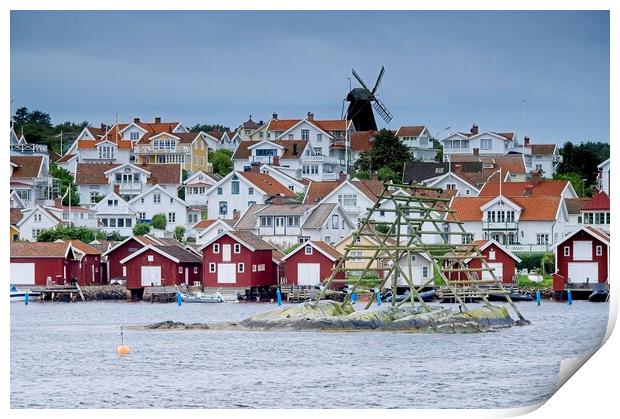 Fiskebackskil Fishing Village, Sweden Print by Martyn Arnold
