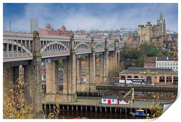 High Level Bridge Newcastle Upon Tyne Print by Martyn Arnold