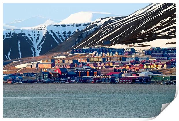 Longyearbyen Town Svalbard Print by Martyn Arnold