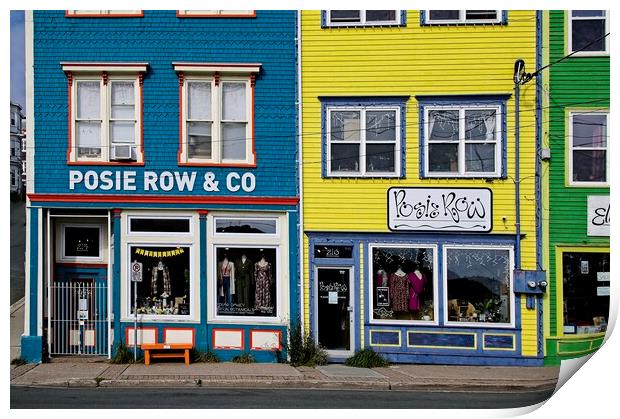 Colourful Buildings in St Johns Newfoundland Print by Martyn Arnold