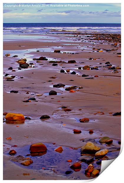 Rocks on the Seashore Print by Martyn Arnold