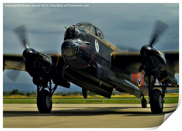  Canadian Avro Lancaster Bomber VeRA Print by Martyn Arnold