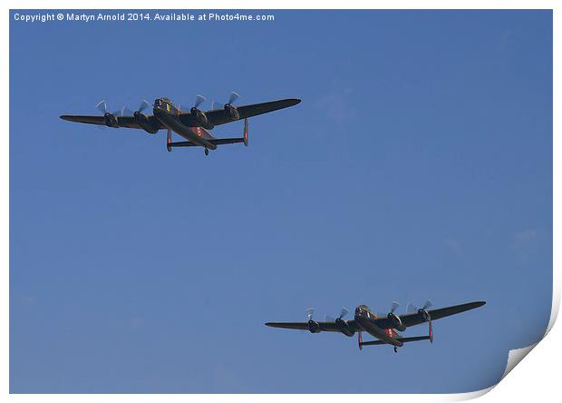  Lancaster Flypast - East Kirkby Print by Martyn Arnold