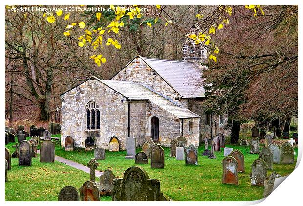  All Saints Church Hawnby near Helmsley North York Print by Martyn Arnold