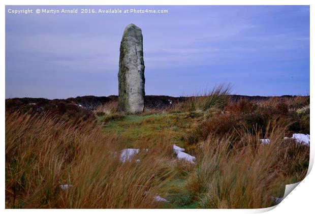 Danby Moor Stone Monument Yorkshire Print by Martyn Arnold