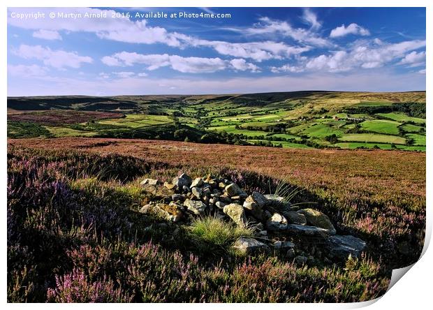 North York Moors - Ryedale Print by Martyn Arnold