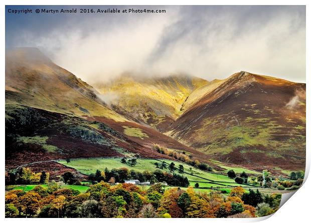 Lake District Mountains Print by Martyn Arnold