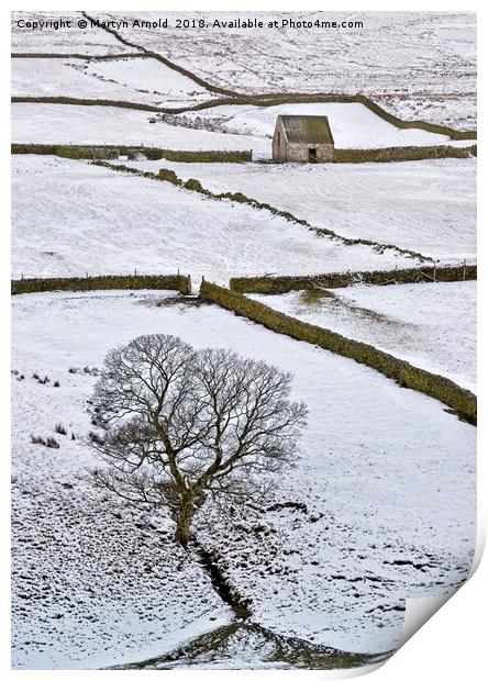 Weardale Winter Moorland Landscape Print by Martyn Arnold