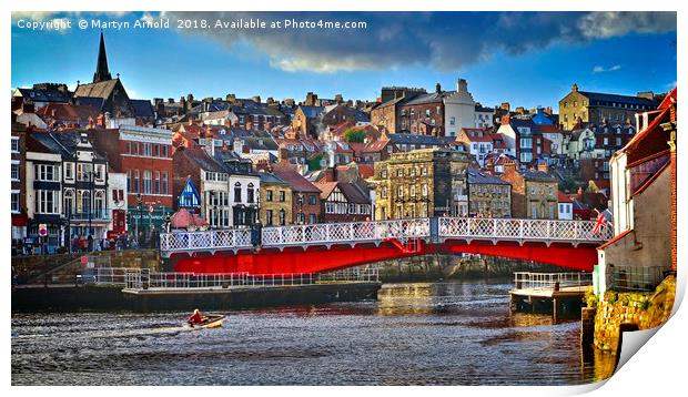 Whitby Town Panorama Print by Martyn Arnold