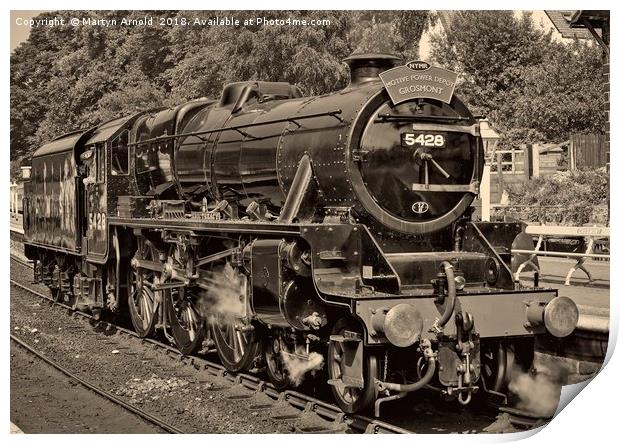 Steam on the North York Moors Railway Print by Martyn Arnold