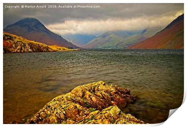 Wast Water looking towards Great Gable Print by Martyn Arnold