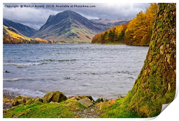 Autumn at Buttermere in the Lake District Print by Martyn Arnold