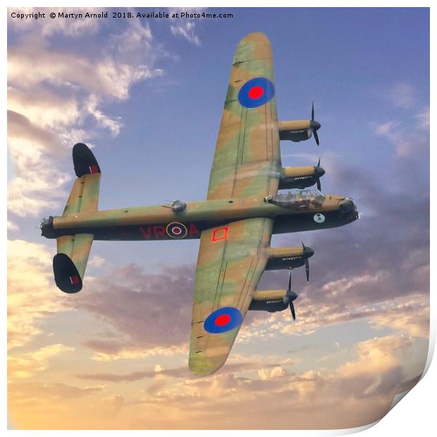 Canadian Lancaster Bomber 'Vera' Print by Martyn Arnold