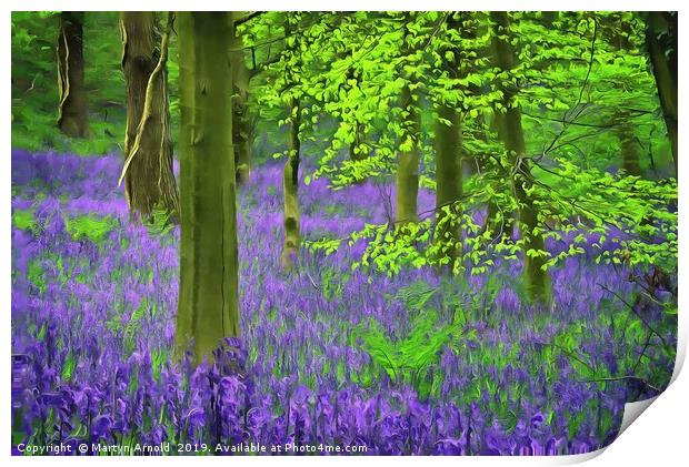 Bluebells Print by Martyn Arnold