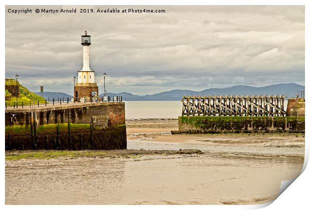 Maryport Lighthouse and Harbour, Cumbria Print by Martyn Arnold