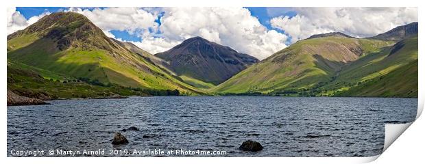 Wastwater and Great Gable Panorama Print by Martyn Arnold