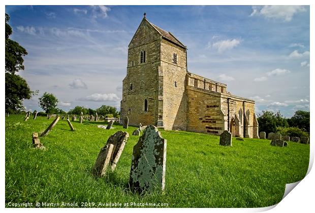 St. Michael  & All Angels Wadenhoe Northants Print by Martyn Arnold