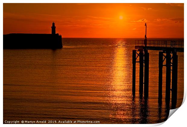 Maryport Sunset Print by Martyn Arnold