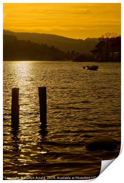 Evening on Derwentwater Print by Martyn Arnold