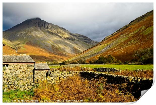 Great Gable from Wasdale Head, Lake District Lands Print by Martyn Arnold