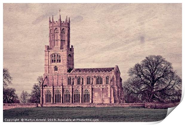 Fotheringhay Church Northamptonshire Print by Martyn Arnold