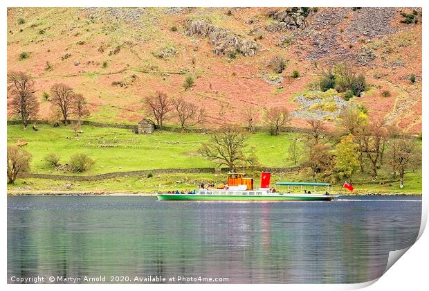 Steaming around Ullswater Print by Martyn Arnold