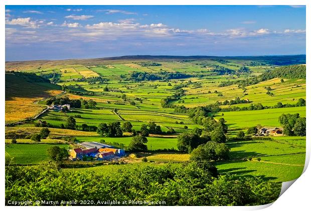 North Yorkshire Countryside Landscapes Print by Martyn Arnold