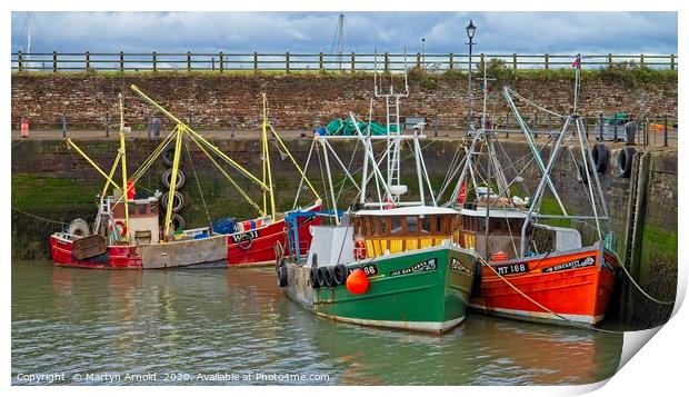 Maryport Fishing Boats Print by Martyn Arnold