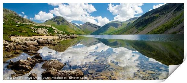 Wastwater and Great Gable Mountain, Lake District  Print by Martyn Arnold