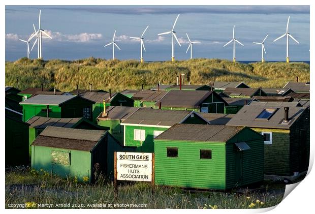 Old and New at South Gare Print by Martyn Arnold