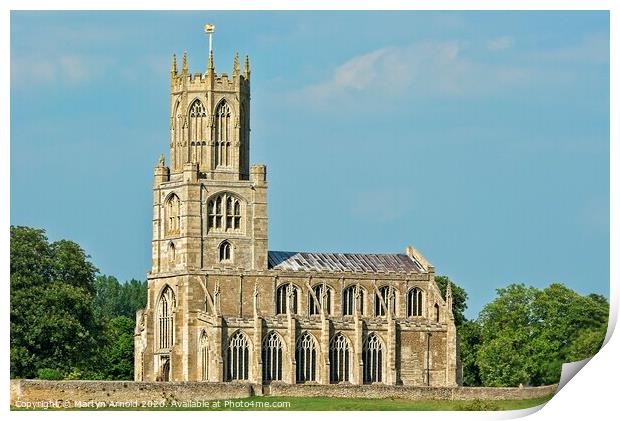St Mary & All Saints Church Fotheringhay, Northant Print by Martyn Arnold
