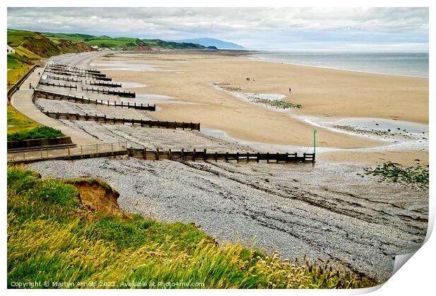 Beach at St. Bees Cumbria Print by Martyn Arnold