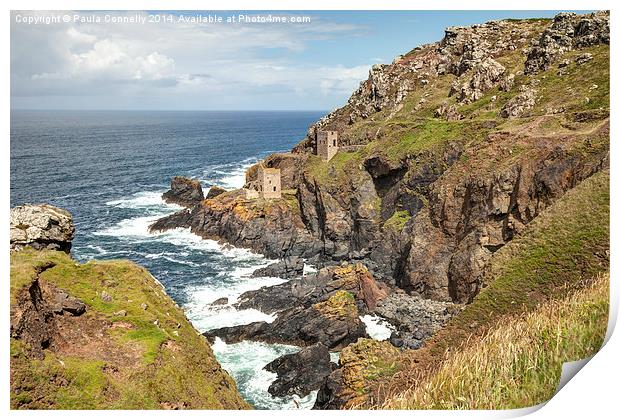 Botallack Mine Cornwall Print by Paula Connelly