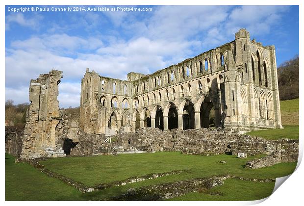 Rievaulx Abbey, North Yorkshire Print by Paula Connelly