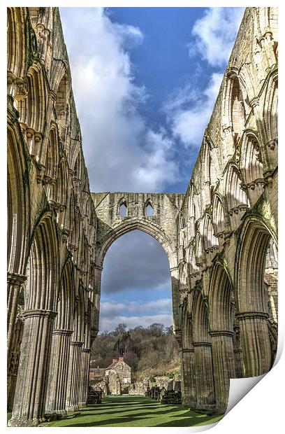 Rievaulx Abbey, North Yorkshire Print by Paula Connelly