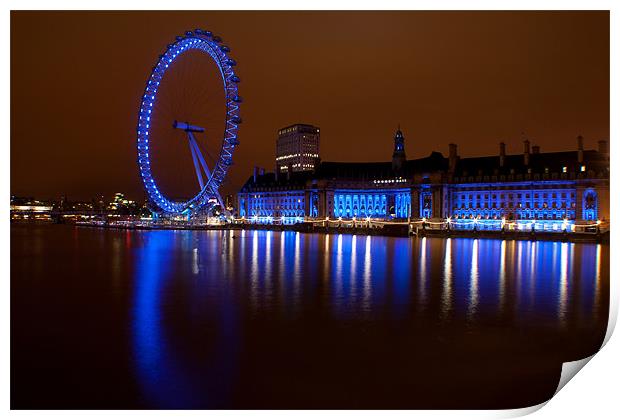 London eye & County Hall Print by Neil Pickin