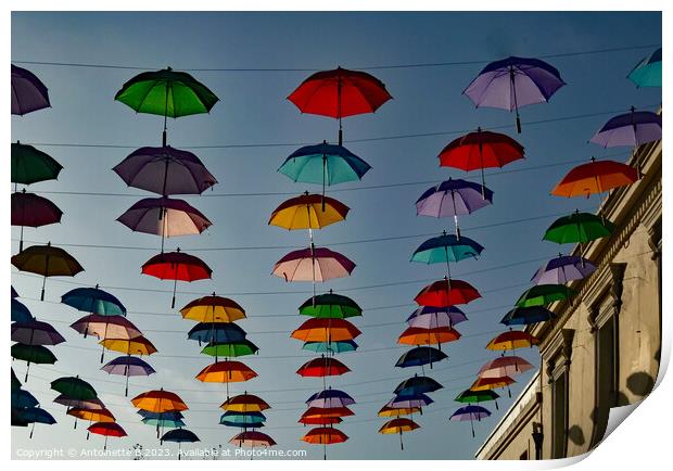 Umbrella Street Hythe Kent  Print by Antoinette B