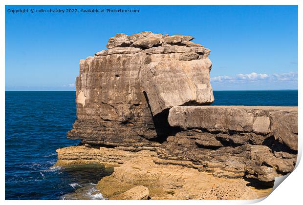 Pulpit Rock on the Isle of Portland Print by colin chalkley