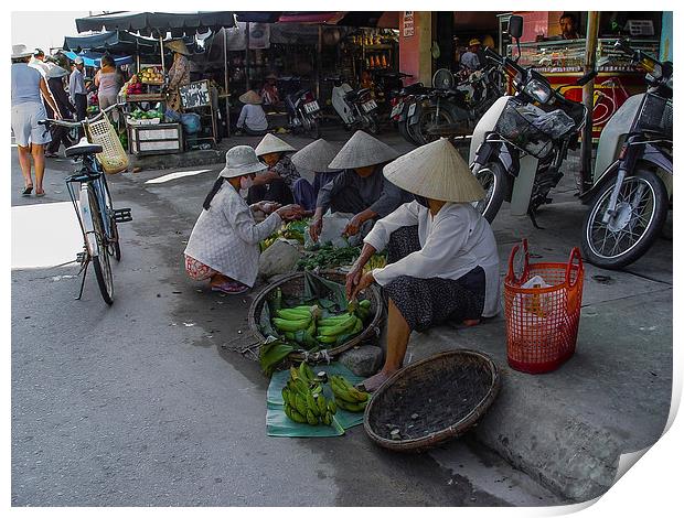 Vietnamese Street Market Print by colin chalkley
