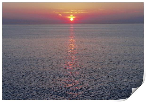 Sunrise over the North Atlantic Print by colin chalkley