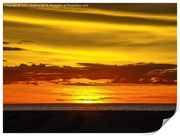 Borneo Sunset Print by colin chalkley