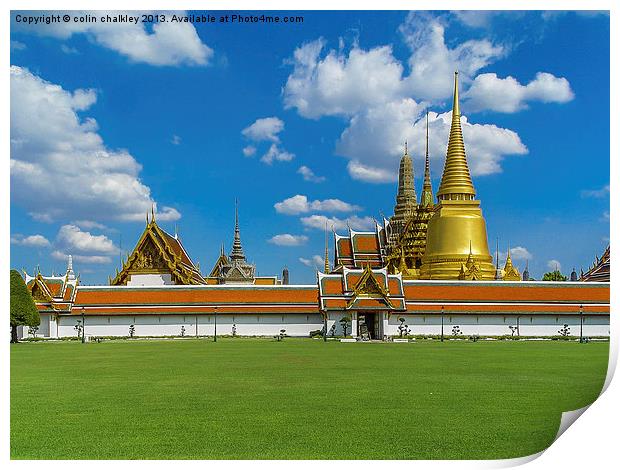 Phra Borom Maha Ratcha Wang Print by colin chalkley