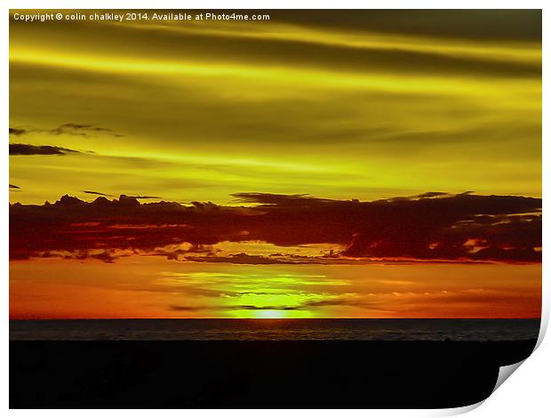 Sunset In Borneo Print by colin chalkley