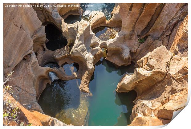 Bourkes Potholes in South Africa Print by colin chalkley