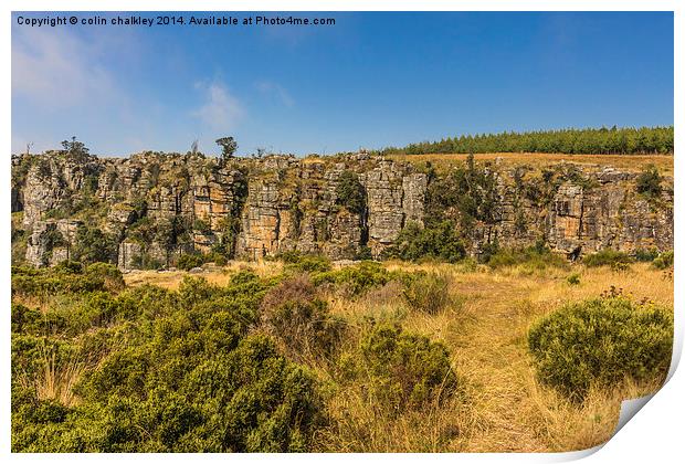 Pinnacle Landscape - South Africa Print by colin chalkley
